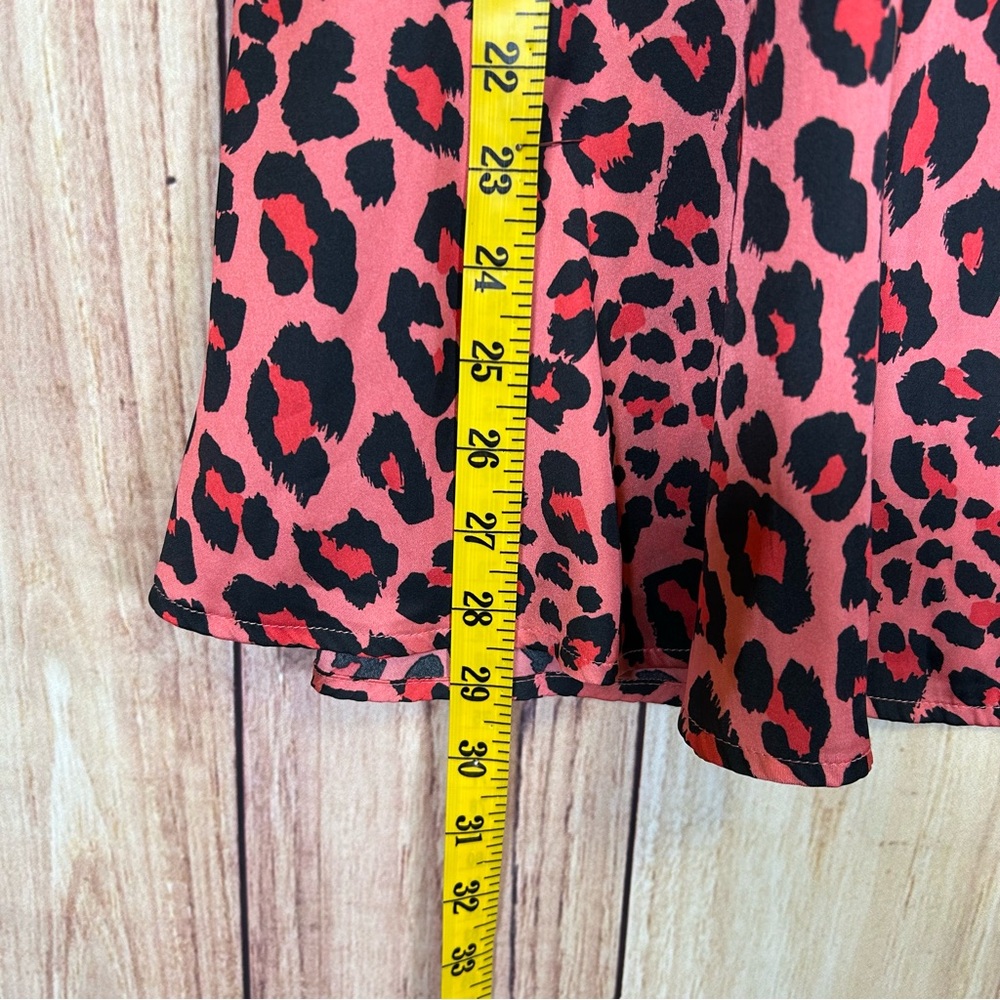 Worthington Pink Cheetah Skirt Size 10 Maxi Midi Length Animal Print Medium - Picture 15 of 16